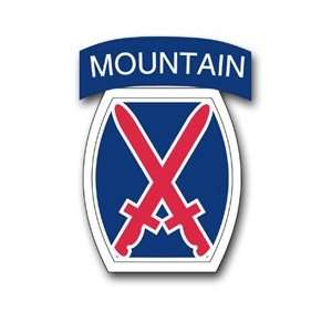  US Army 10th Infantry Division Patch Decal Sticker 3.8 