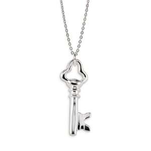  .925 Sterling Silver Open Bell Shape Skeleton Key Charm Jewelry