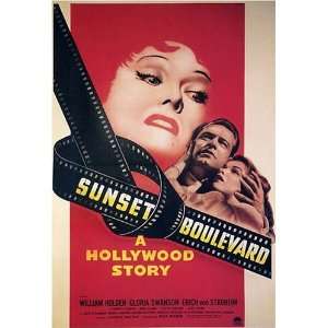 Sunset Boulevard Vintage Movie Poster 