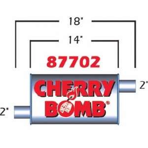  CHERRY BOMB MUFFLER UNIVERSAL 87702: Automotive
