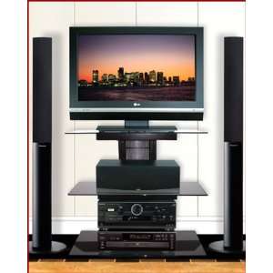   Contemporary Metal and Glass TV Stand BE PVS 4219HG