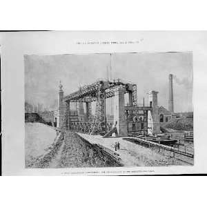  Ship Elevator Dortmund Ems Canal Antique Print 1899