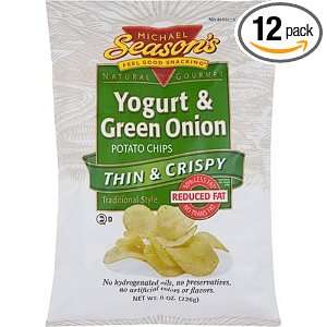Michael Seasons Thin & Crispy Yogurt & Green Onion Potato Chip, 8 