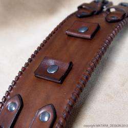 Leather Watch Cuff Bracelet Custom Johnny Depp Style  