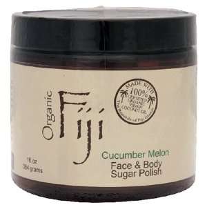  Organic Fiji Face & Body Sugar Polish, Cucumber Melon, 16 