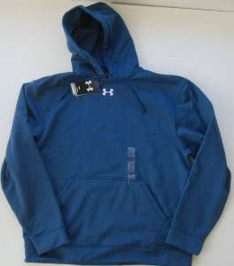 NWT Under Armour Mens Large Cold Gear Blue Performance Fleece Hoodie 