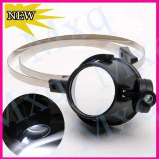 Illuminated 15X Magnifier LED Eye Loupe Repair Watches  