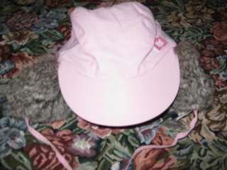 Paul Loinburd crown cap hat rabbit fur lined pink girl medium new 