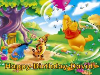 Winnie the Pooh Edible Cake Image Topper Personalized  