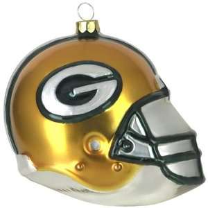  Hand Painted Blown Glass Helmet CHRISTMAS ORNAMENT: Sports & Outdoors