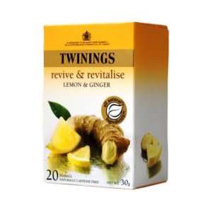 Twinings (uk) Infusion Lemon & Ginger 20 Tea Bags  Grocery 