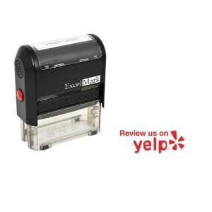   Self Inking Review Us On Yelp Stamp   RED ink