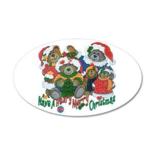  38.5x24.5O Wall Vinyl Sticker Have A Beary Merry Christmas 