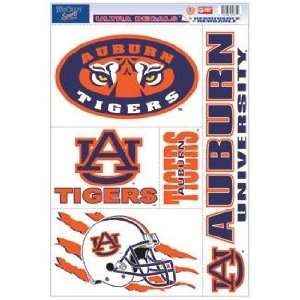   Auburn Tigers Decal Sheet Car Window Stickers Cling: Sports & Outdoors
