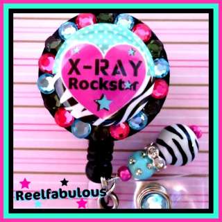 RAY TECH RETRACTABLE ID REEL BADGE HOLDER with Charm  