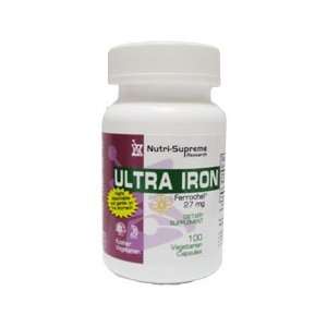 ULTRA IRON, Ferrochel 27 mg, 100 Vegetarian Capsules 