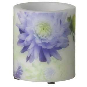  Colonial Candle Purple Flower Luminary Tea Light Holder 