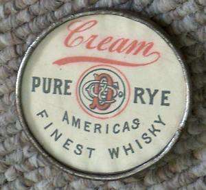 Early Adv Mirror~Cream Pure Rye Whisky~Dallemand & Co  