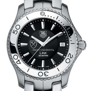 Emory University TAG Heuer Watch   Mens Link Watch with Black Dial 