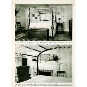 1950 Rotogravure Salem Massachusetts Pickering House Four Post Bed 