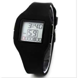  Fashion Jelly Candy Color Sports Watch Black Everything 