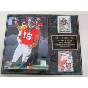  Denver Broncos Tim Tebow 2 Card Collector Plaque: Sports 