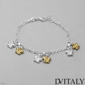 DV ITALY Pleasant Bracelet 14K/925 Gold plated Silver. Total item 