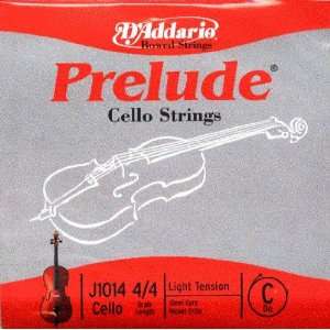  DAddario Cello Prelude 4/4 Light Nickel Wound C, J1014 L 