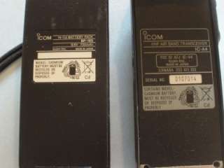 ICOM IC A4 Radio Air Band Aviation New Battery & Charger, manual and 