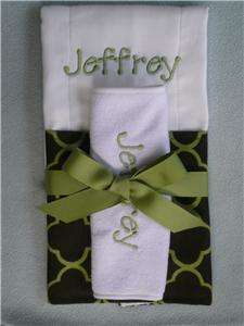NEW*Personalized/Monogrammed Bib and Burp Cloth *gift*  