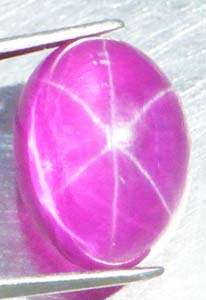 Ruby Star Sapphire (Lab Created Stone) Cabochon   Oval Shape 