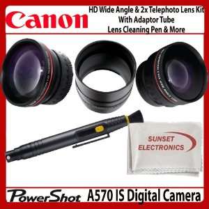 Canon A 570 IS Digital Camera Includes Necessary Adaptor Tube + 2x HD 