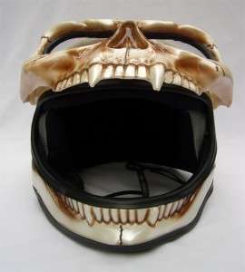 Harley Skeleton Skull Fullface 3D Airbrush Motorcycle Helmet + *FREE 