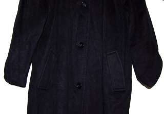 Kristen Blake Womans Black Full Length Wool Coat Sz 12  