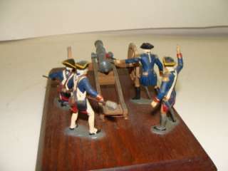 WAR OF INDEPENDENCE CANNON UNIT 4X 2 METAL SOLDIERS  