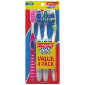   Adult Full Head, Soft Toothbrush, 4 Count