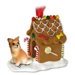  Chihuahua Long Hair Gingerbread House Ornament: Home 