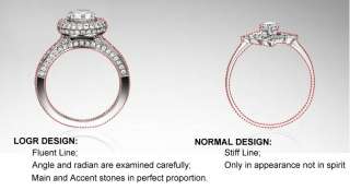   14K White Gold DIAMOND Solitaire Halo Engagement Wedding Ring  