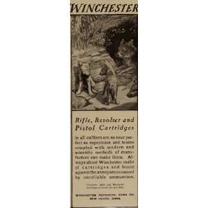 1907 Vintage Ad Winchester Firearms Cartridges Fox Den   Original 