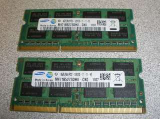   8GB (2 x 4GB) PC3 DDR3 12800S 1600 MHz SODIMM LAPTOP Notebook MEMORY