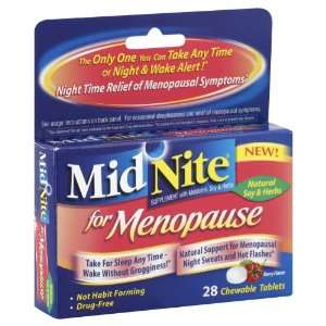 MidNite Nighttime Sleep Aid, for Menopause, Chewable Tablets, Berry 