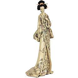 Resin 18 inch Flower Vine Kimono Geisha Figurine (China)   