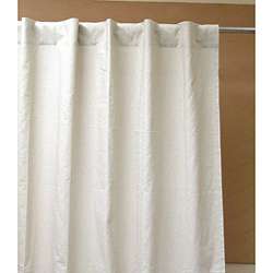 Arctic White Linen/ Cotton Curtain Pair (84 in. x 95 in.)   