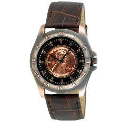 August Steiner Mens Wheat Penny Antique Copper Coin Watch  Overstock 