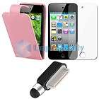 3in1 Accessory Bundle Pink Flip Leather Case for Apple 