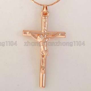  18K GP Necklace Jesus Cross Pendant 70219  