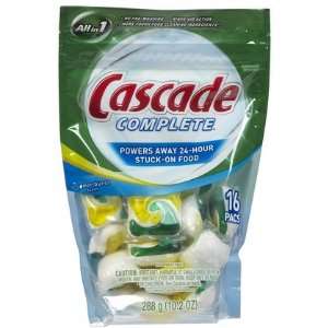 Cascade Complete ActionPacs Dishwasher Detergent Lemon Burst Scent 16 