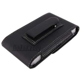 Metal Belt Clip Leather Case Pouch + Film For APPLE IPHNOE 4 4G 4TH