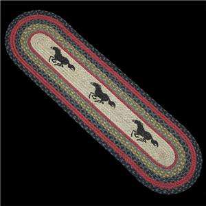 Horse Braided Primitive Table Runner Rustic Ranch  