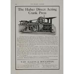  1901 Vintage Ad Antique Huber Crank Press Taunton MA 